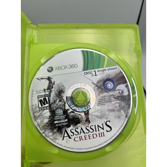 Assassin's Creed III - Xbox 360 - Two Disc Set - Picture 1 of 4